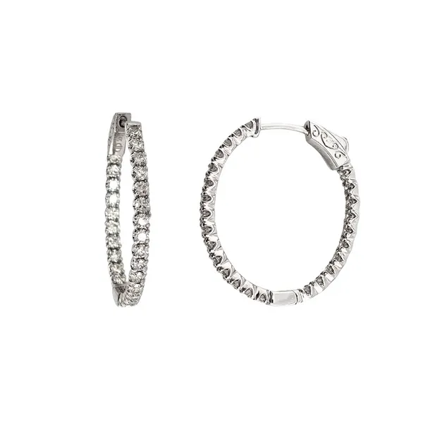 White Gold Diamond Hoop Earrings Mark Jewellers La Crosse, WI