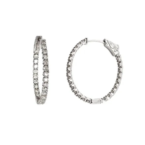 White Gold Diamond Hoop Earrings Mark Jewellers La Crosse, WI