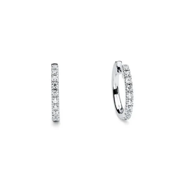 White Gold Diamond Hoop Earrings Mark Jewellers La Crosse, WI