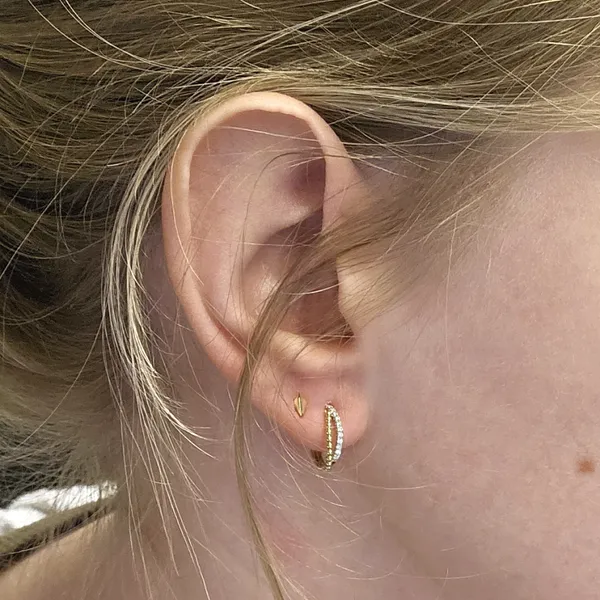 Yellow Gold Diamond Earrings Image 3 Mark Jewellers La Crosse, WI