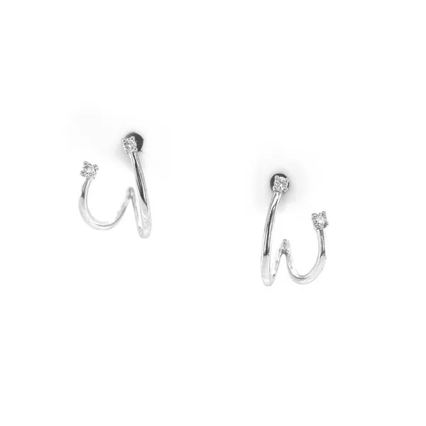 White Gold Diamond Hoop Earrings Mark Jewellers La Crosse, WI