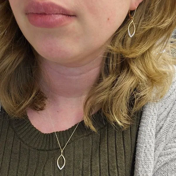 Yellow Gold Diamond Drop Earrings Image 3 Mark Jewellers La Crosse, WI