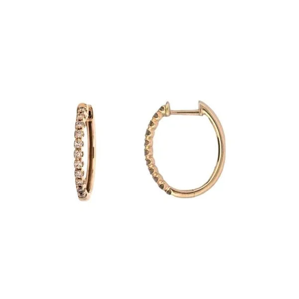 Yellow Gold Diamond Hoop Earrings Mark Jewellers La Crosse, WI