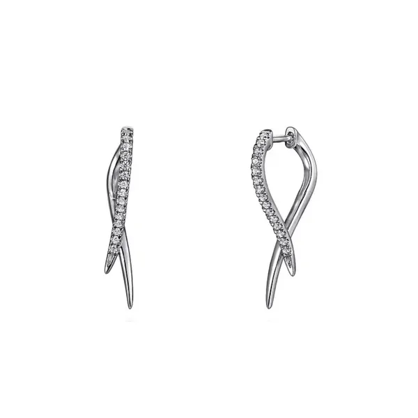 White Gold Diamond Spike Earrings Mark Jewellers La Crosse, WI