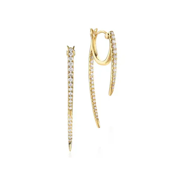 Yellow Gold Diamond Drop Earrings Mark Jewellers La Crosse, WI
