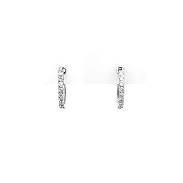 White Gold Diamond Hoop Earrings Mark Jewellers La Crosse, WI