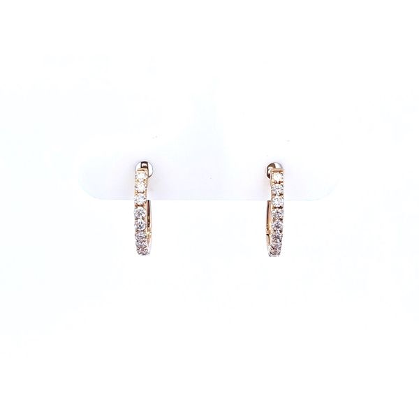 Yellow Gold Diamond Hoop Earrings Mark Jewellers La Crosse, WI