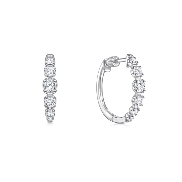 White Gold Diamond Hoop Earrings Mark Jewellers La Crosse, WI