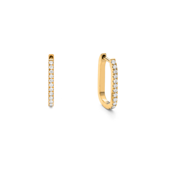 Yellow Gold Diamond Hoop Earrings Mark Jewellers La Crosse, WI
