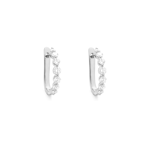 White Gold Diamond Hoop Earrings Mark Jewellers La Crosse, WI