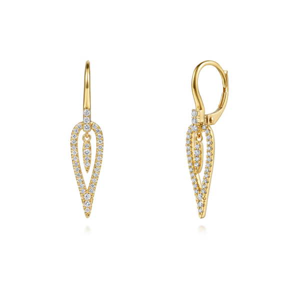 Yellow Gold Diamond Drop Earrings Mark Jewellers La Crosse, WI