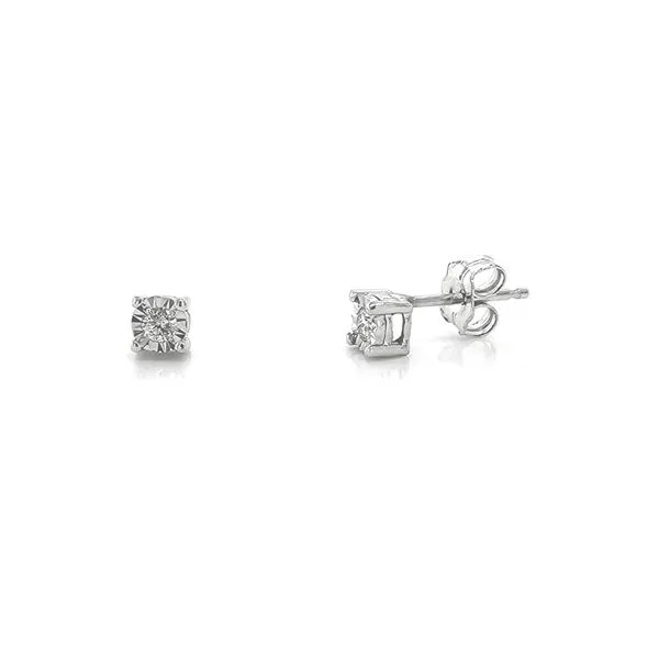 White Gold Diamond Stud Earrings Mark Jewellers La Crosse, WI
