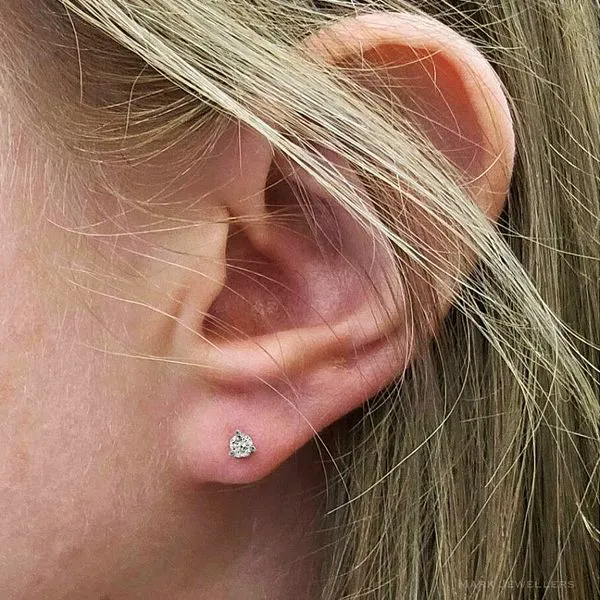 White Gold Diamond Martini Stud Earrings Image 2 Mark Jewellers La Crosse, WI