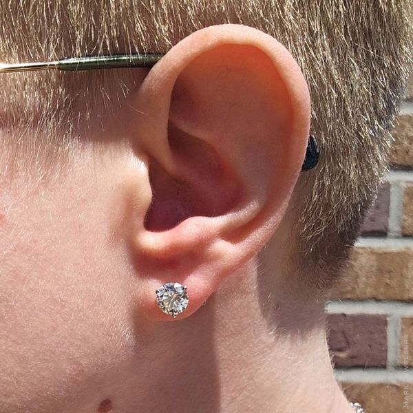 White Gold Diamond Martini Stud Earrings Image 2 Mark Jewellers La Crosse, WI