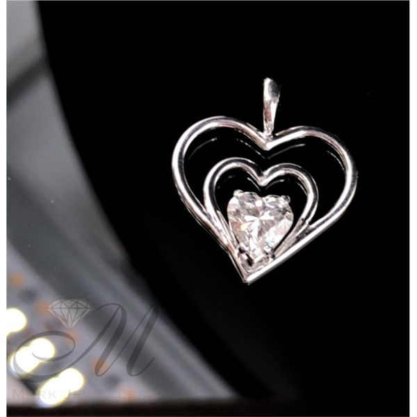 Diamond Heart Pendant Image 2 Mark Jewellers La Crosse, WI