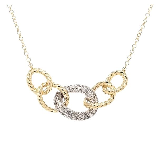 Yellow Gold Chain-Link Diamond Necklace Mark Jewellers La Crosse, WI