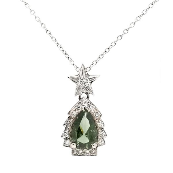 White Gold Green Diamond Tree Pendant Mark Jewellers La Crosse, WI