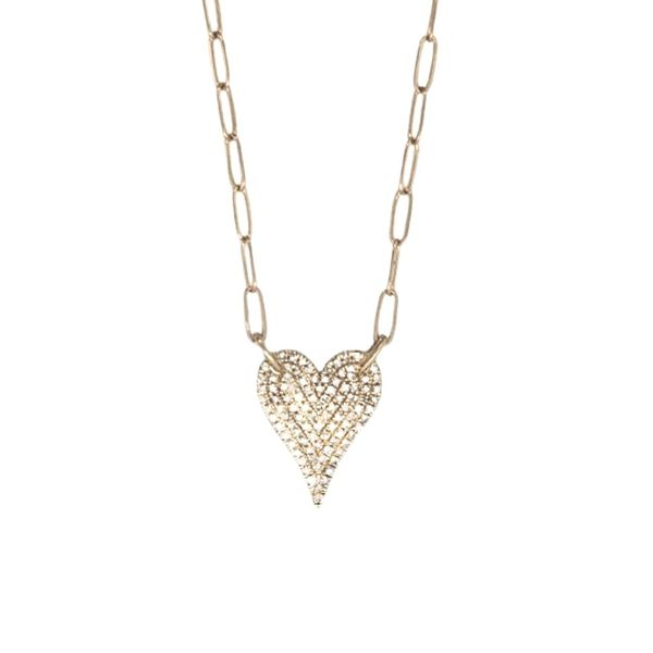 Yellow Gold Diamond Heart Necklace Mark Jewellers La Crosse, WI
