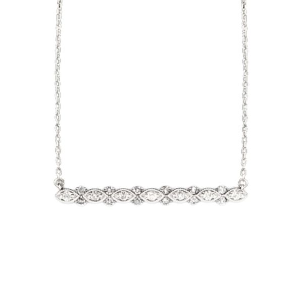 White Gold Diamond Bar Necklace Mark Jewellers La Crosse, WI