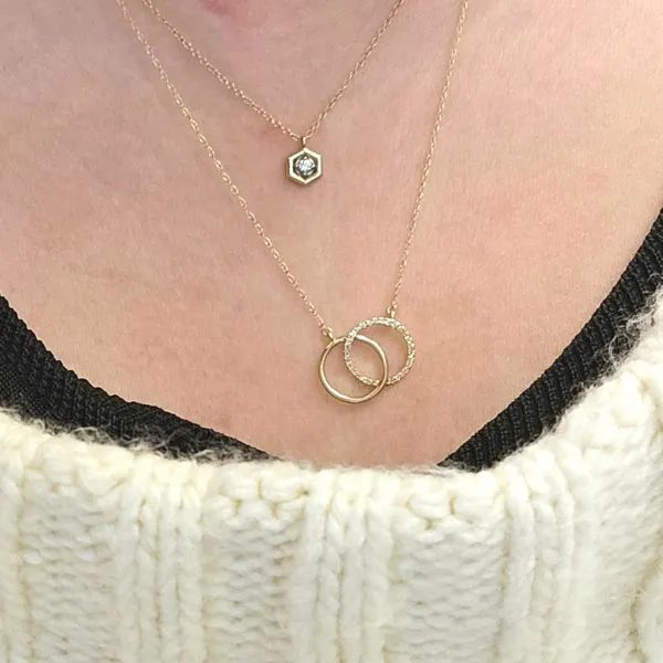 Diamond Circle Necklace Image 2 Mark Jewellers La Crosse, WI