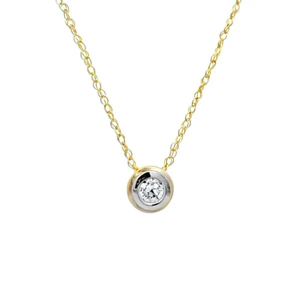 Two Tone Gold 18" Diamond Pendant Mark Jewellers La Crosse, WI
