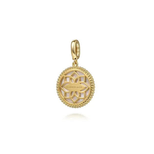 Yellow Gold Diamond Compass Pendant Image 2 Mark Jewellers La Crosse, WI