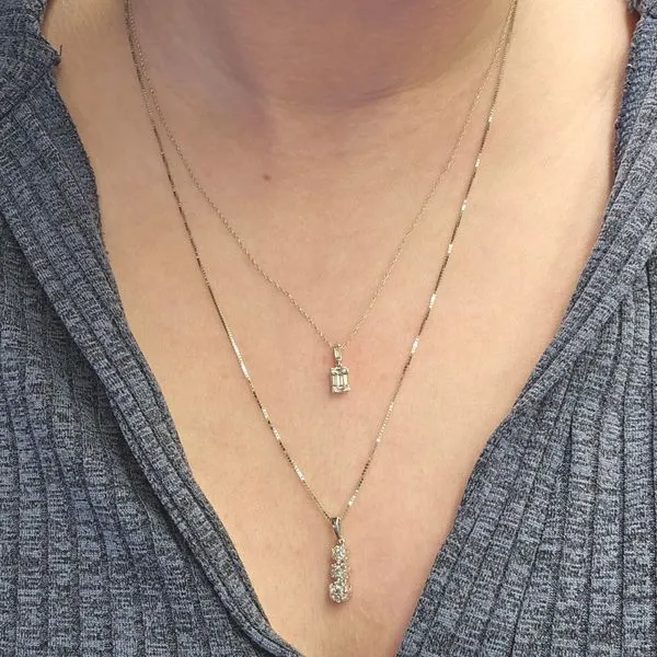 White Gold Diamond Trilogy Pendant Image 3 Mark Jewellers La Crosse, WI