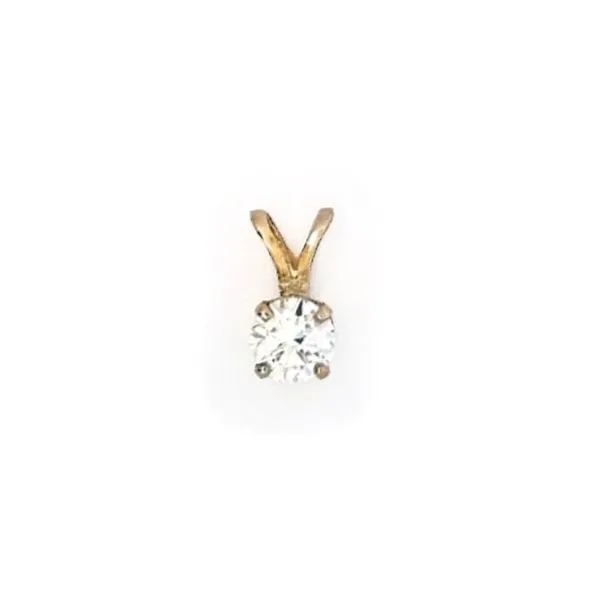 Yellow Gold Diamond Solitaire Pendant Mark Jewellers La Crosse, WI
