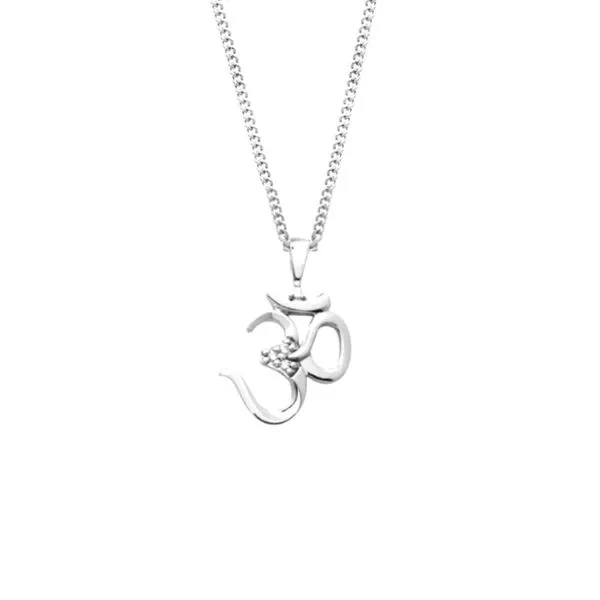 White Gold Diamond Ohm Symbol Pendant Mark Jewellers La Crosse, WI