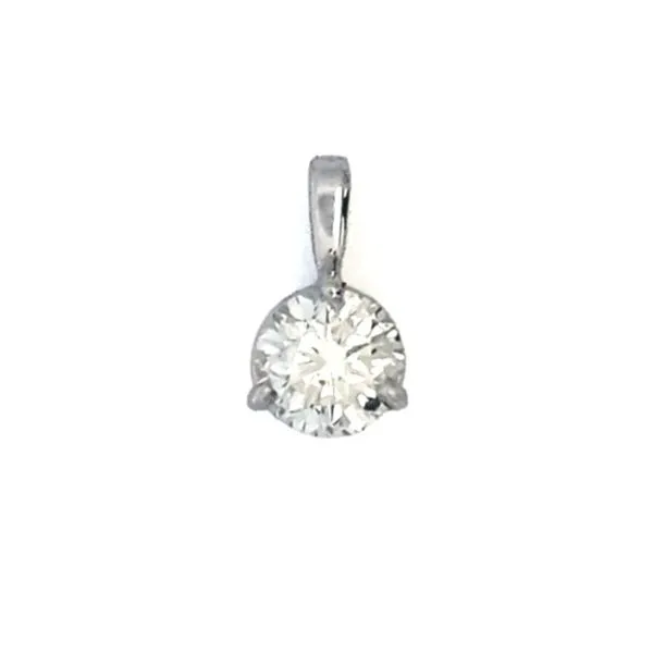 White Gold Diamond Solitaire Pendant Mark Jewellers La Crosse, WI