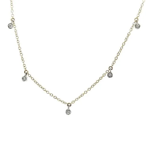 Yellow Gold Diamond Station Necklace Mark Jewellers La Crosse, WI