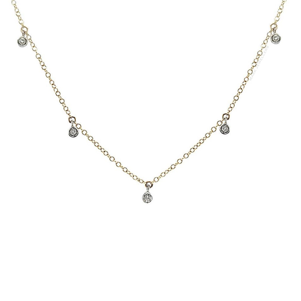 Yellow Gold Diamond Station Necklace Mark Jewellers La Crosse, WI
