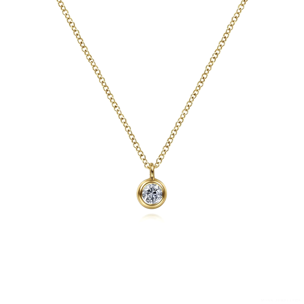 Yellow Gold White Sapphire Necklace Mark Jewellers La Crosse, WI