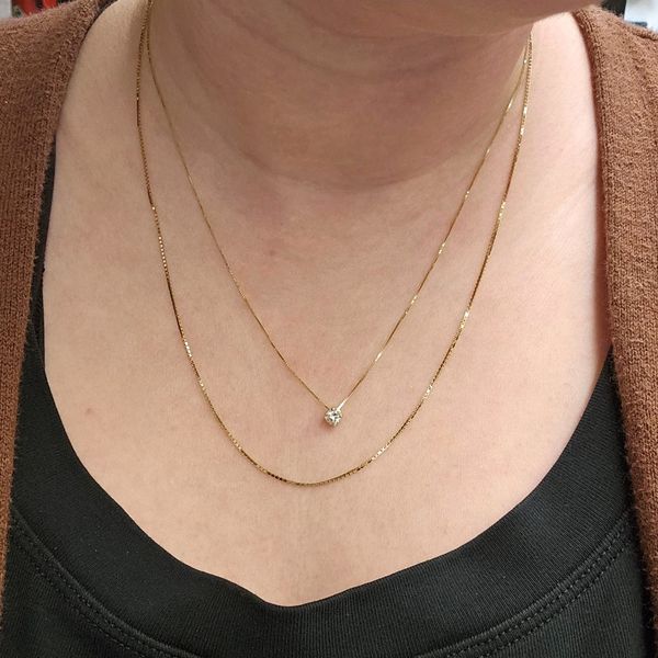 Yellow Gold Diamond Necklace Image 3 Mark Jewellers La Crosse, WI