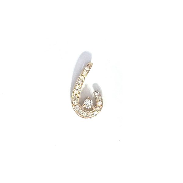 Yellow Gold Freeform Diamond Pendant Mark Jewellers La Crosse, WI
