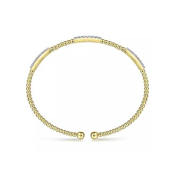 Yellow Gold Diamond Bangle Bracelet Image 2 Mark Jewellers La Crosse, WI