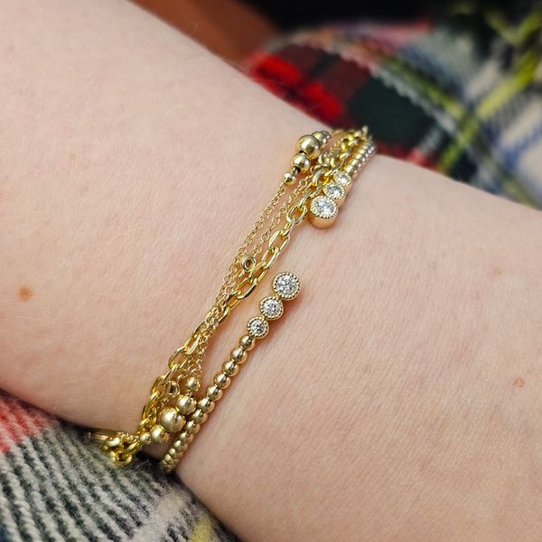 Yellow Gold Diamond Bangle Bracelet Image 2 Mark Jewellers La Crosse, WI