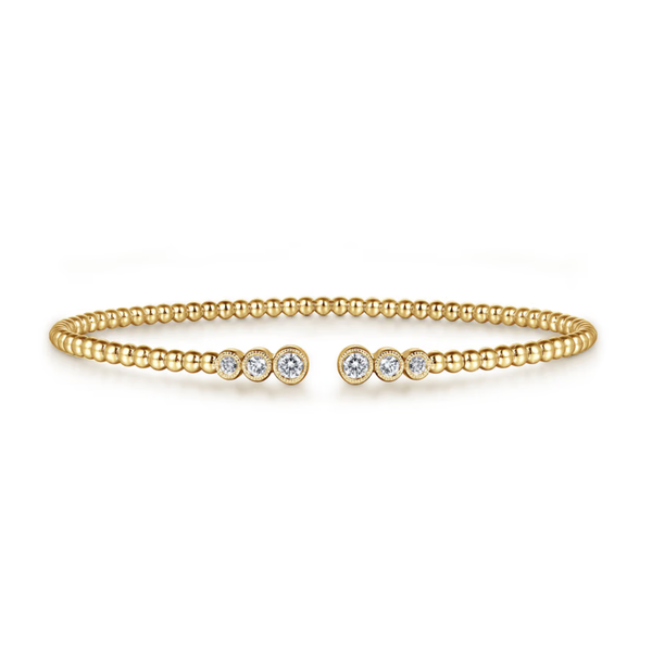 Yellow Gold Diamond Bangle Bracelet Mark Jewellers La Crosse, WI