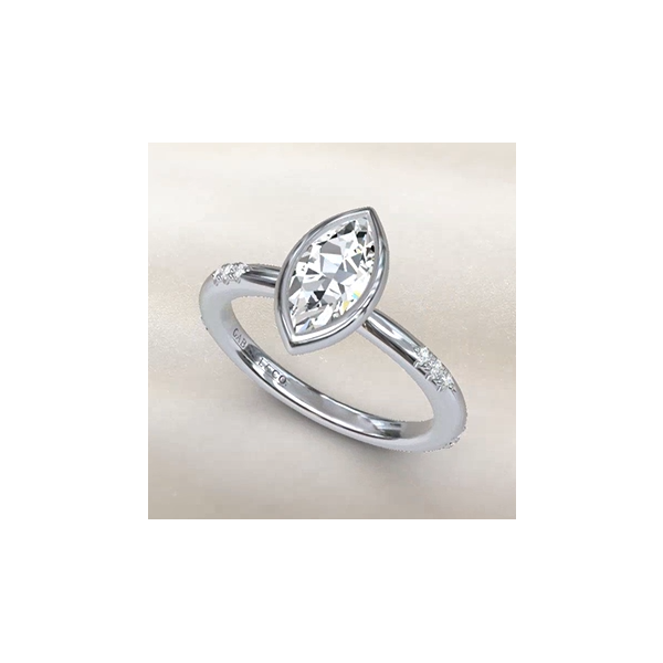 White Gold Diamond Semi-Set Ring Image 2 Mark Jewellers La Crosse, WI