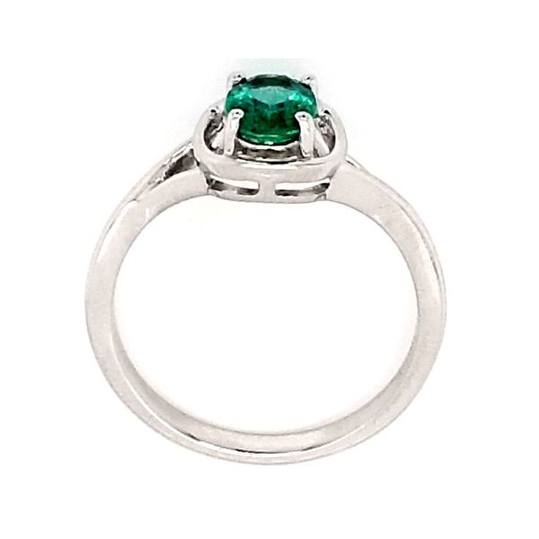 White Gold Emerald Ring Image 2 Mark Jewellers La Crosse, WI