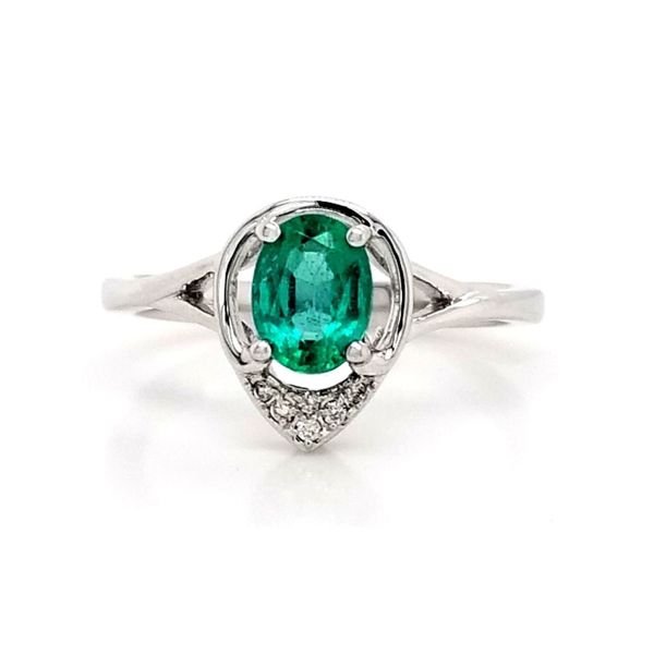 White Gold Emerald Ring Mark Jewellers La Crosse, WI