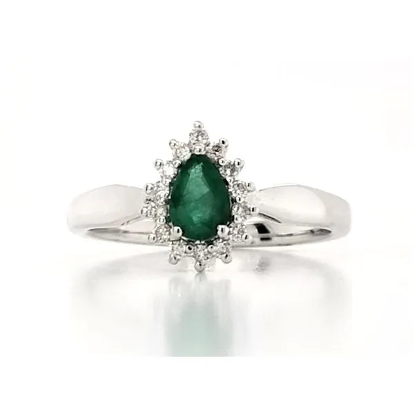 White Gold Emerald Ring Mark Jewellers La Crosse, WI