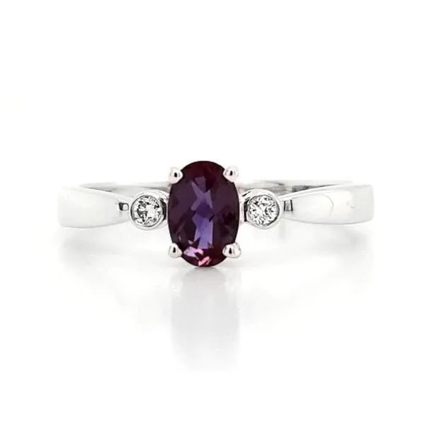 White Gold Created Alexandrite Ring Mark Jewellers La Crosse, WI