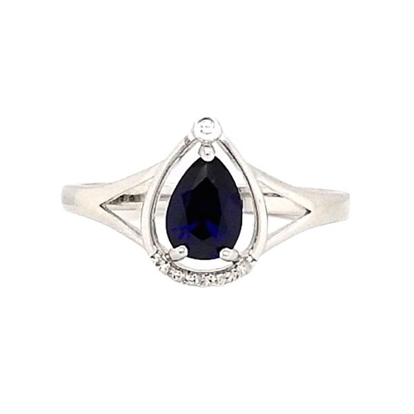 Sterling Created Sapphire Ring Mark Jewellers La Crosse, WI