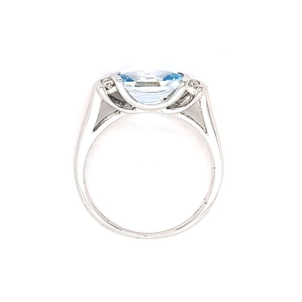 White Gold Blue Topaz Ring Image 2 Mark Jewellers La Crosse, WI