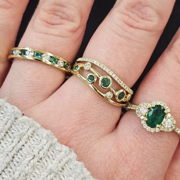 Yellow Gold Emerald Ring Image 3 Mark Jewellers La Crosse, WI