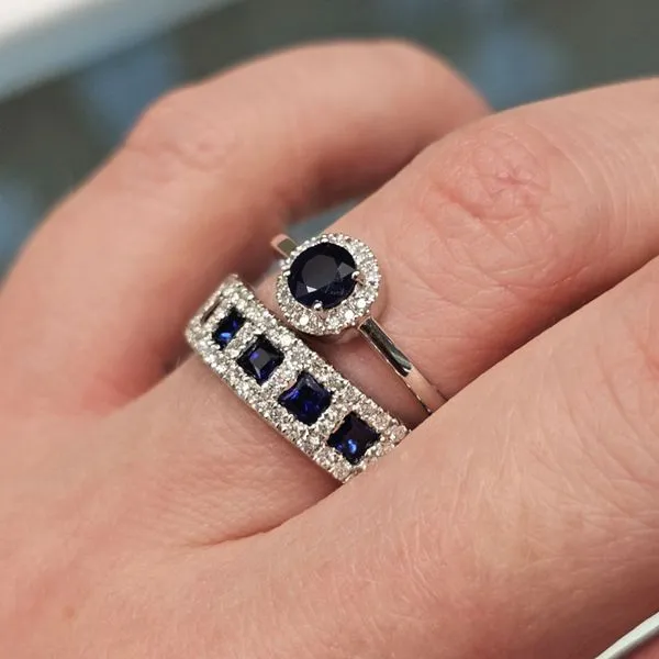 White Gold Sapphire Ring Image 3 Mark Jewellers La Crosse, WI