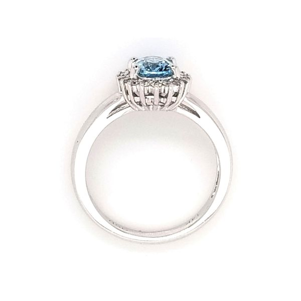 White Gold Aquamarine Ring Image 2 Mark Jewellers La Crosse, WI