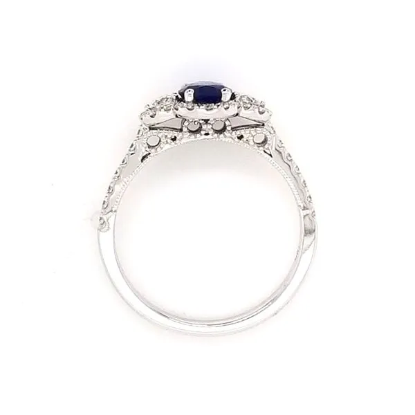 White Gold Sapphire & Diamond Ring Image 2 Mark Jewellers La Crosse, WI