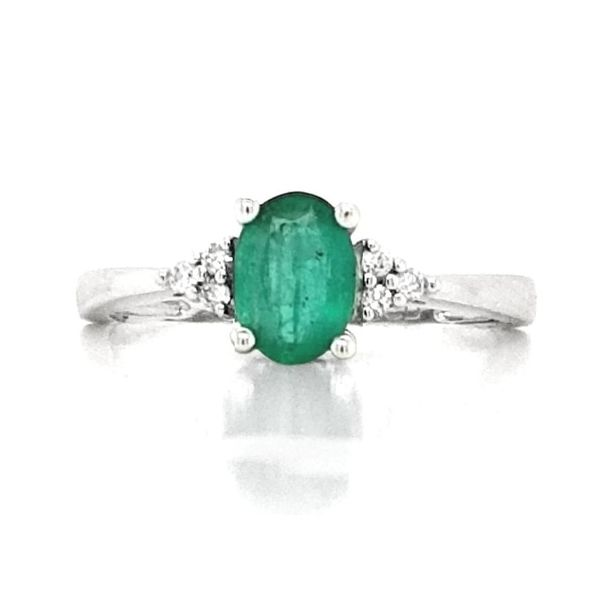 White Gold Emerald Ring Mark Jewellers La Crosse, WI